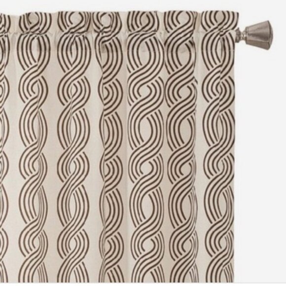 PAIRS to Go Curtain Panels Zaya Neutral Chocolate Brown 2 Panel Set 56 X 84 in - Picture 2 of 13